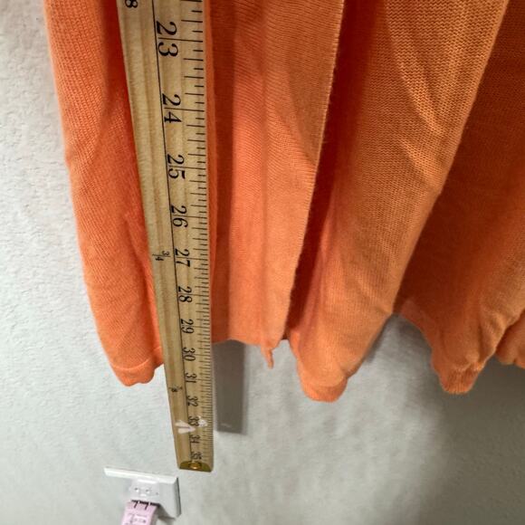 Chico’s‎ Size 2 (L) Orange Lightweight Open Front Cardigan Long Sleeve Rayon - Picture 6 of 8